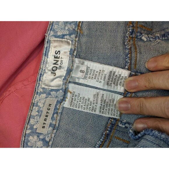 Jones Sport Size 8 Jean Skirt Denim Straight Modest - Picture 6 of 6